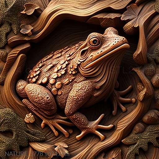 Nature and animals (st toad 2, NATURE_5778) 3D models for cnc